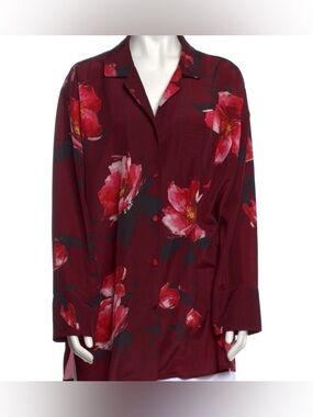 Altuzarra Floral Print V Neck Blouse- BRAND NEW no tags